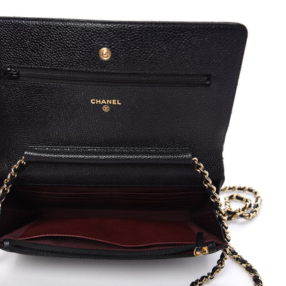 Chanel Caviar Quilted Wallet On Chain WOC Black 5 of 11