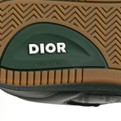 Christian Dior Smooth Calfskin Oblique Galaxy Mens B27 Low Top Sneakers 43 Green Beige 7 of 8