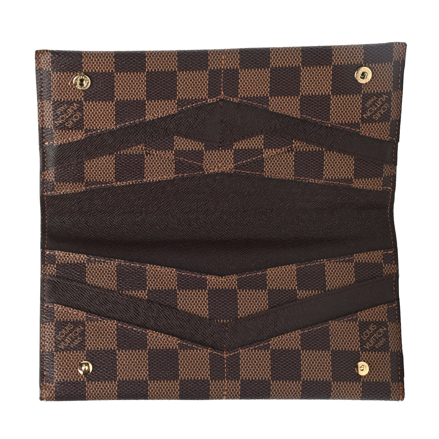 Louis Vuitton Damier Ebene Long Origami Wallet 5 of 7