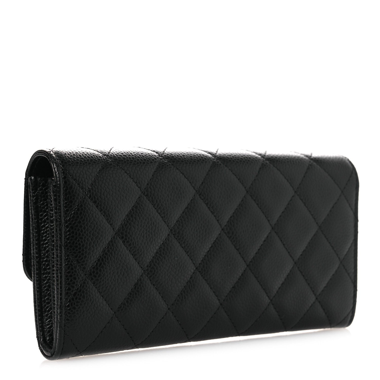 Chanel Caviar Quilted Large Gusset Flap Wallet Black 6 of 20