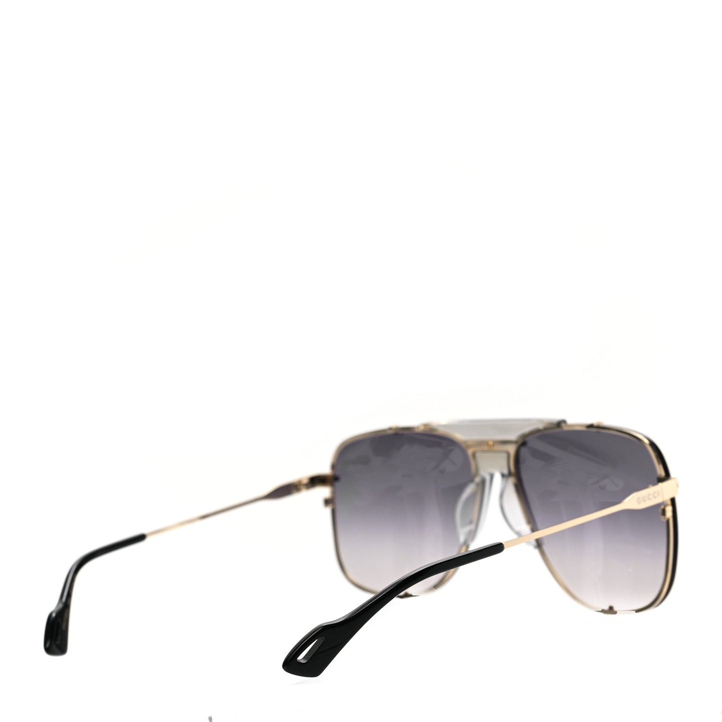 Metal Square Frame Navigator Sunglasses GG1105S Black