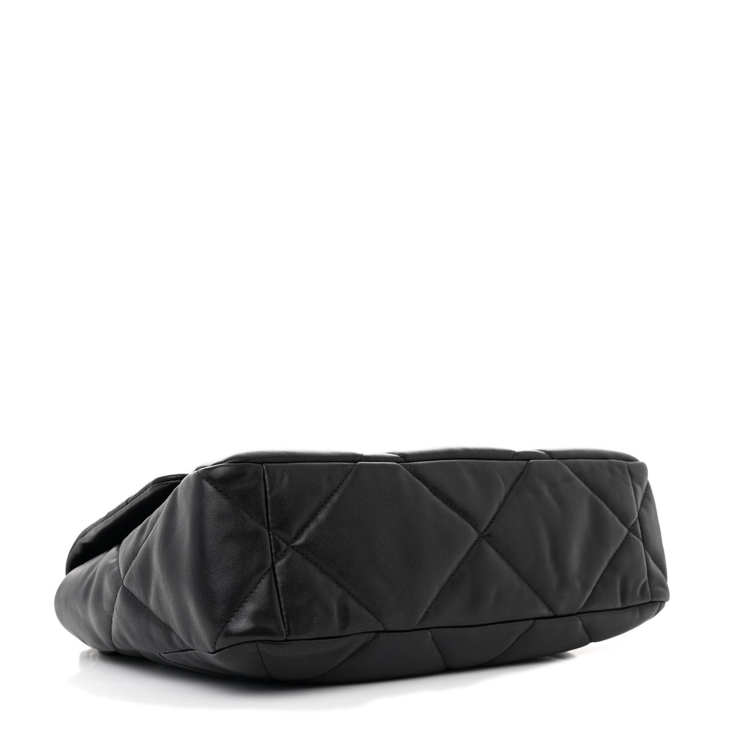 Lambskin Quilted Large Chanel 19 Flap Black