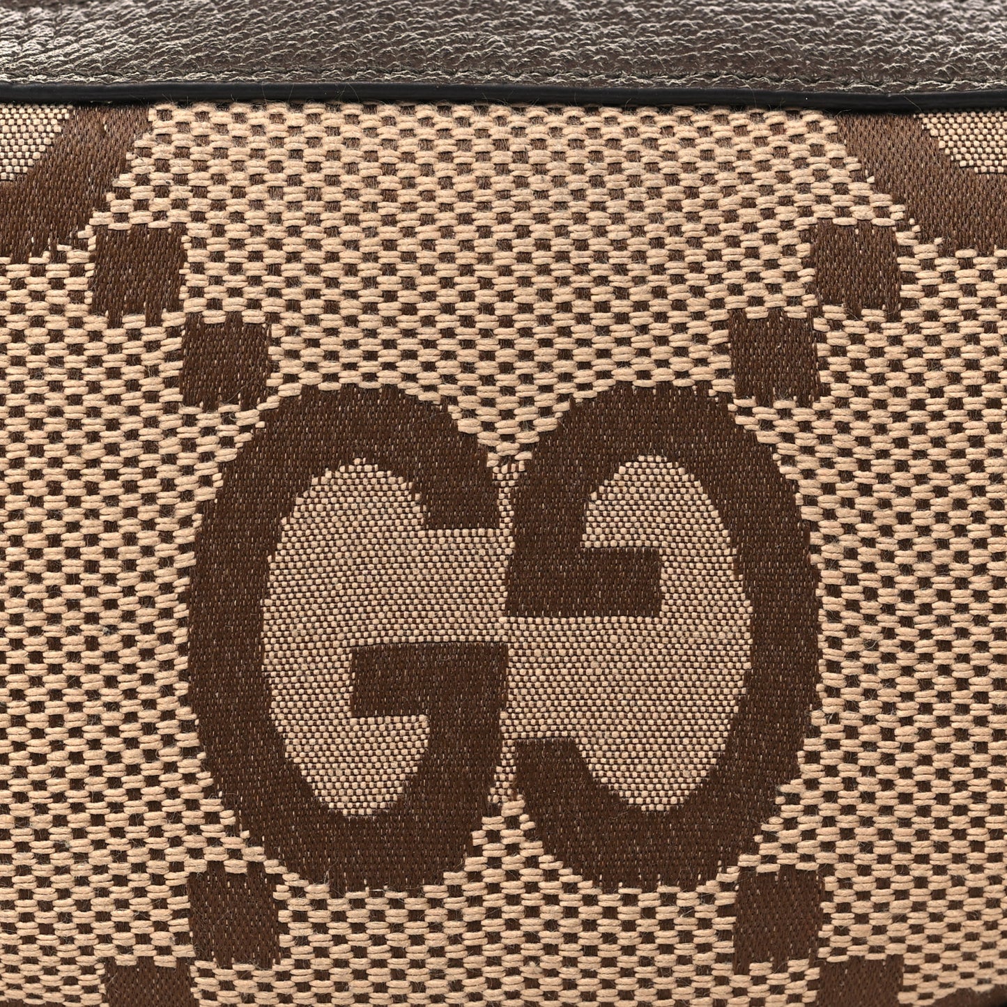 Monogram Jumbo GG Textured Dollar Calfskin Web Mini Ophidia Half Moon Hobo Camel Ebony New Acero