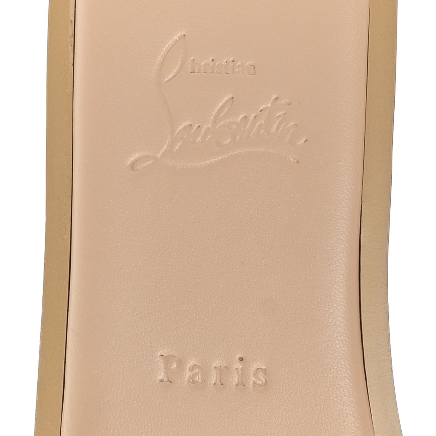 Calfskin Logo Embossed So CL 55 Mule Flat 36.5 Leche