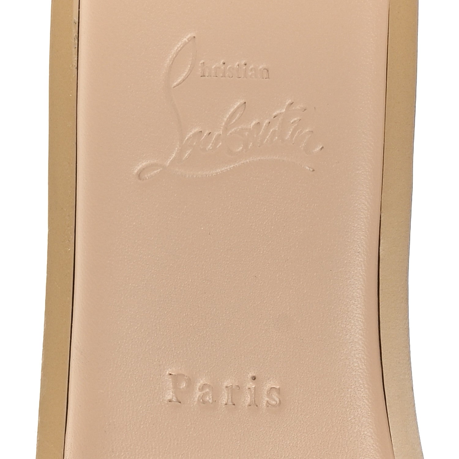 Christian Louboutin Calfskin Logo Embossed So CL 55 Mule Flat 36.5 Leche 8 of 9