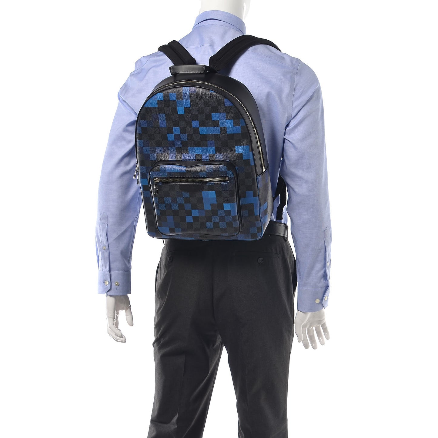 Damier Graphite Pixel Josh Backpack Blue