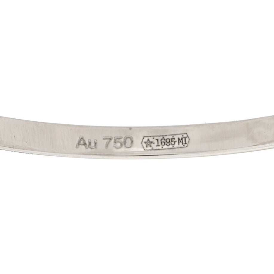 Gucci 18K White Gold Diamond Interlocking G Ring 56 7.75 6 of 7