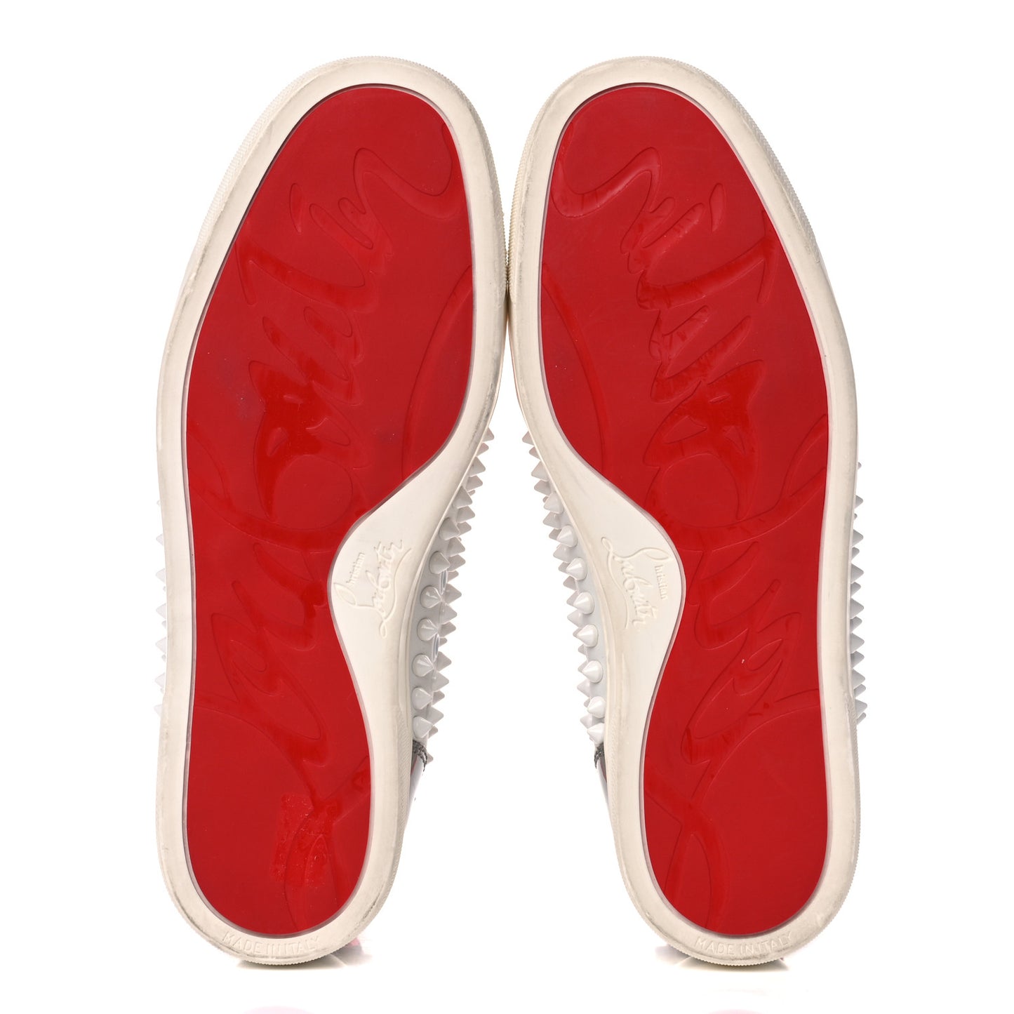 Calfskin Patent Louis Spikes Flat Sneakers 38.5 Multicolor
