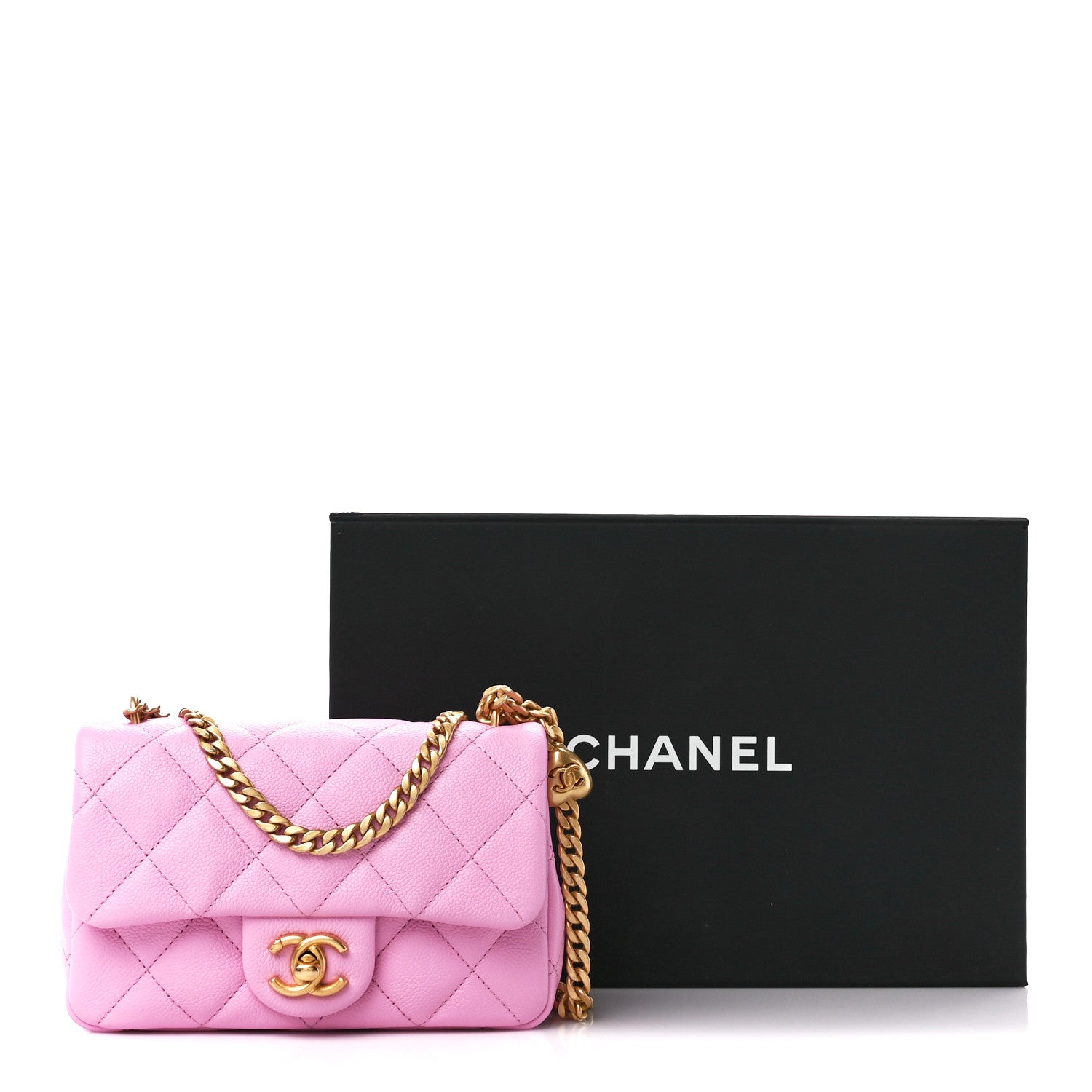 Chanel Caviar Quilted Mini Rectangular Sweetheart Flap Lilac 12 of 12