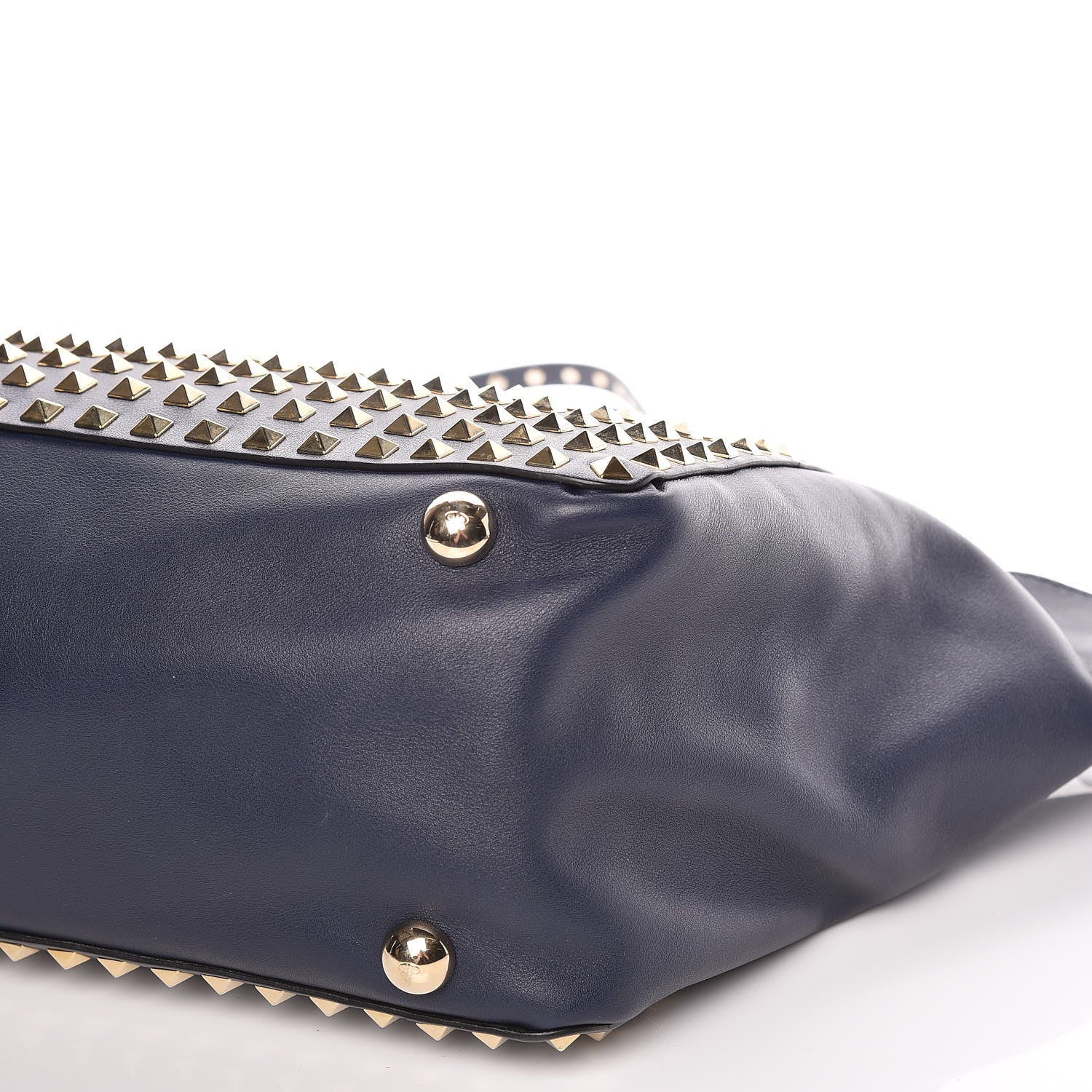 Valentino Garavani Vitello Medium Rockstud All Over Tote Marine 7 of 15
