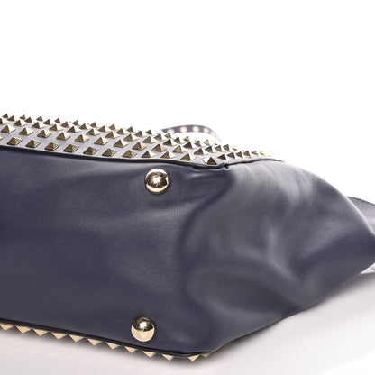 Valentino Garavani Vitello Medium Rockstud All Over Tote Marine 7 of 15