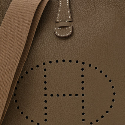 Hermes Taurillon Clemence Evelyne III PM Etoupe 8 of 11