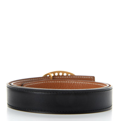 Hermes Box Togo 18mm Mirage Belt 65 Black Gold 2 of 5