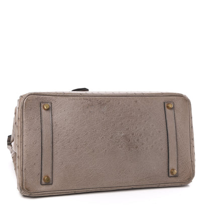 Hermes Ostrich Birkin 35 Gris Tourterelle 4 of 18