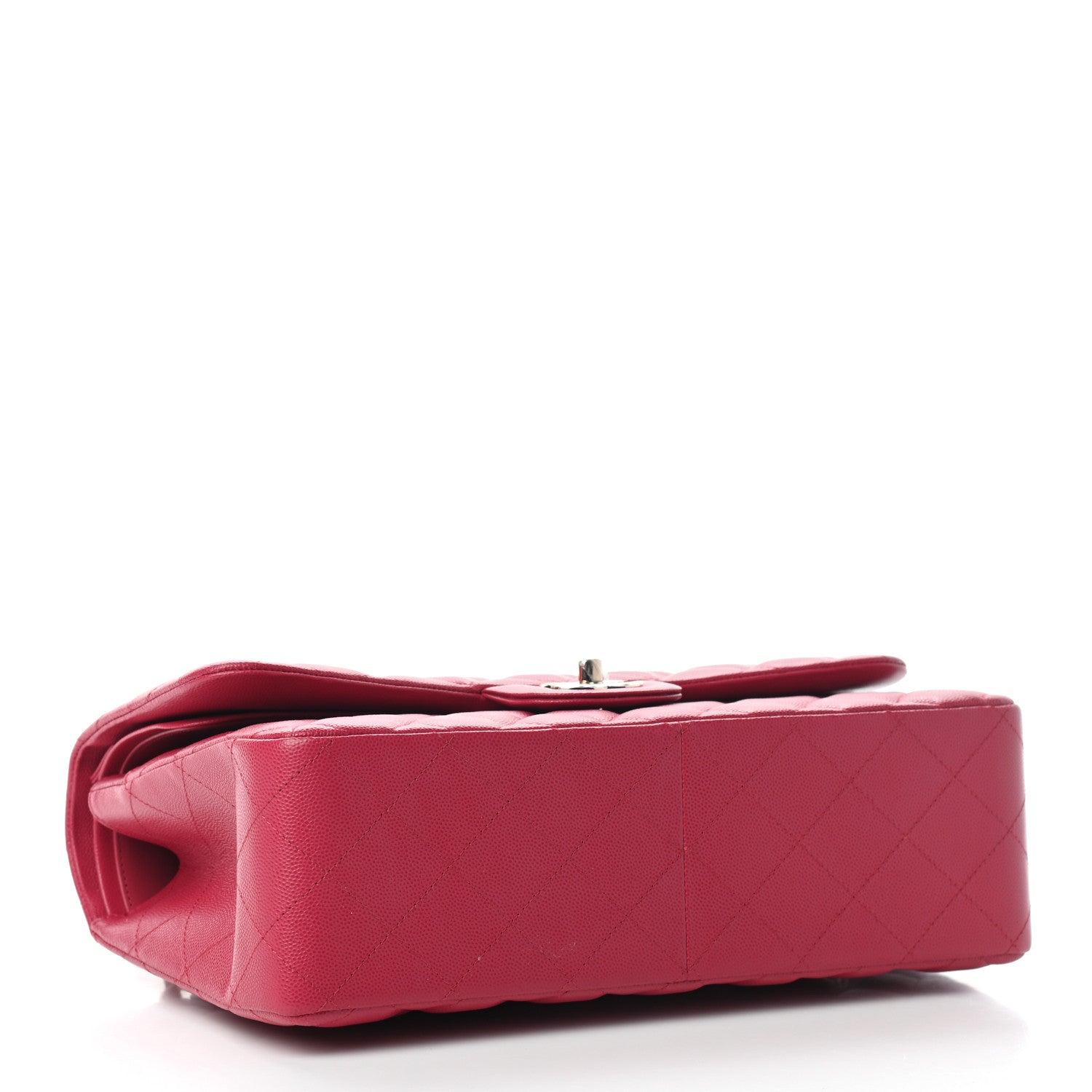 Chanel Caviar Quilted Jumbo Double Flap Dark Pink 4 of 9