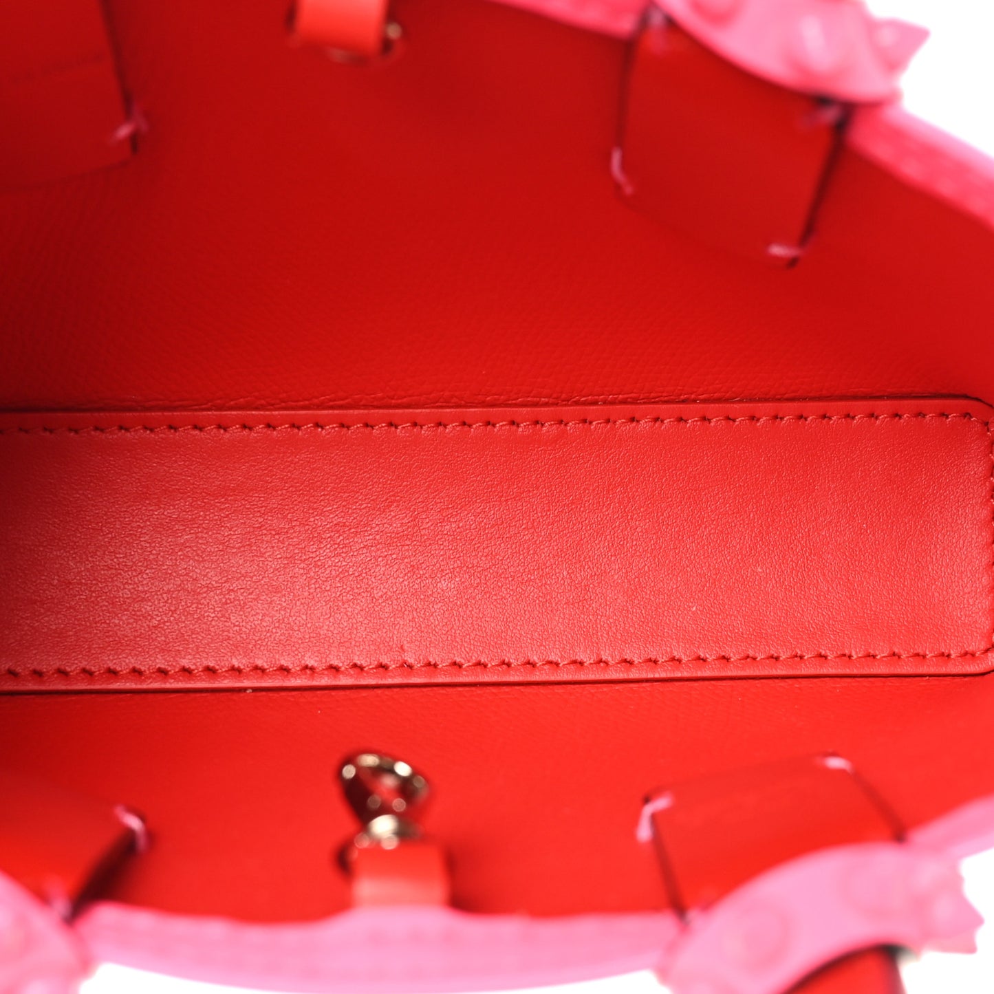 Patent Calfskin Spikes Mini East West Cabata Tote Poupidou