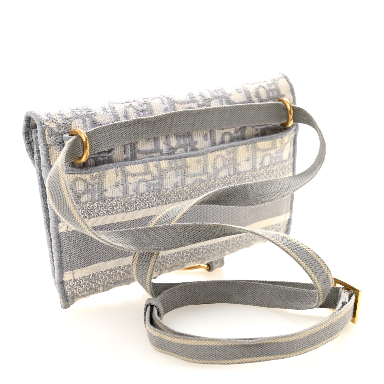 Christian Dior Oblique Slim Saddle Pouch Grey 3 of 11