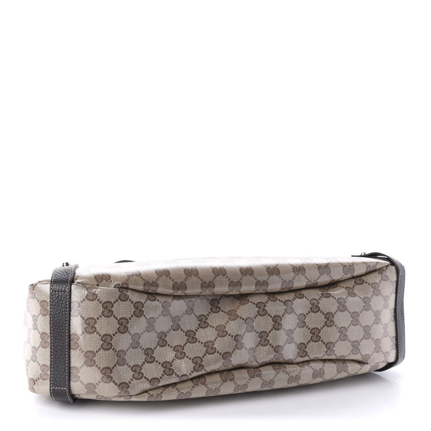 Crystal Monogram Medium Abbey Shoulder Bag Dark Brown