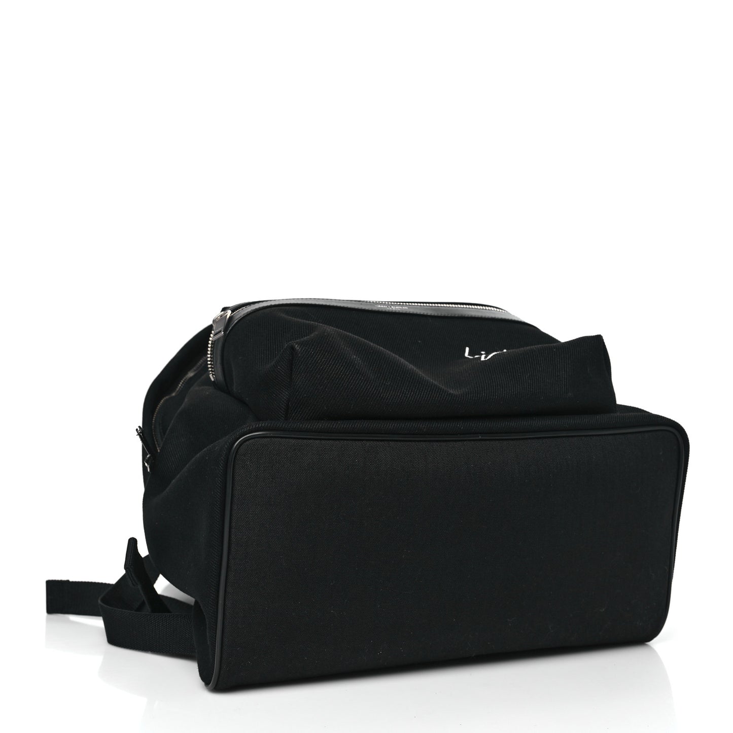Canvas Signature Embroidered City Backpack Black