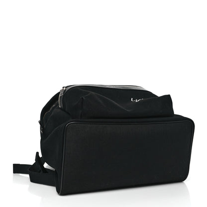 Saint Laurent Canvas Signature Embroidered City Backpack Black 3 of 8