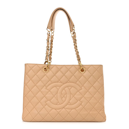 Chanel Caviar Quilted Grand Shopping Tote GST Beige Clair 1 of 15