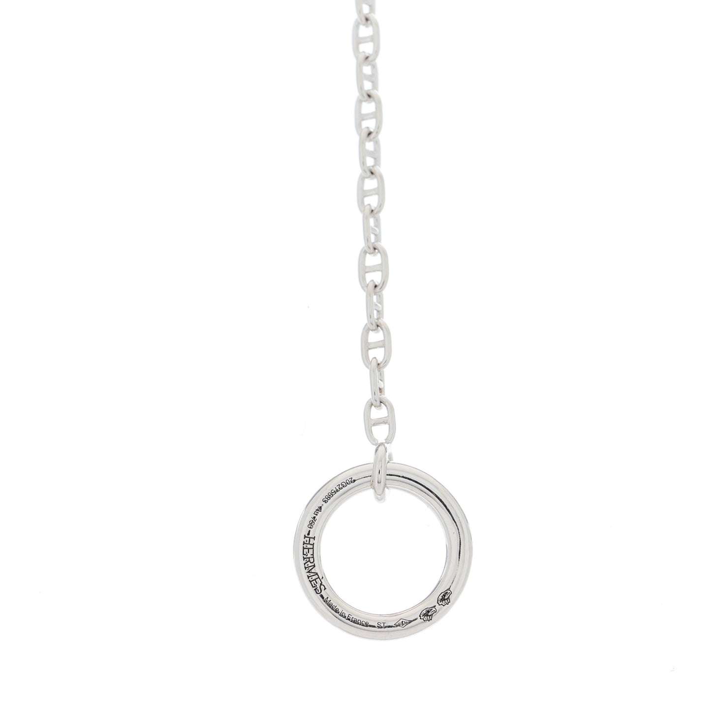 18K White Gold Diamond New Farandole Pendant Necklace ST