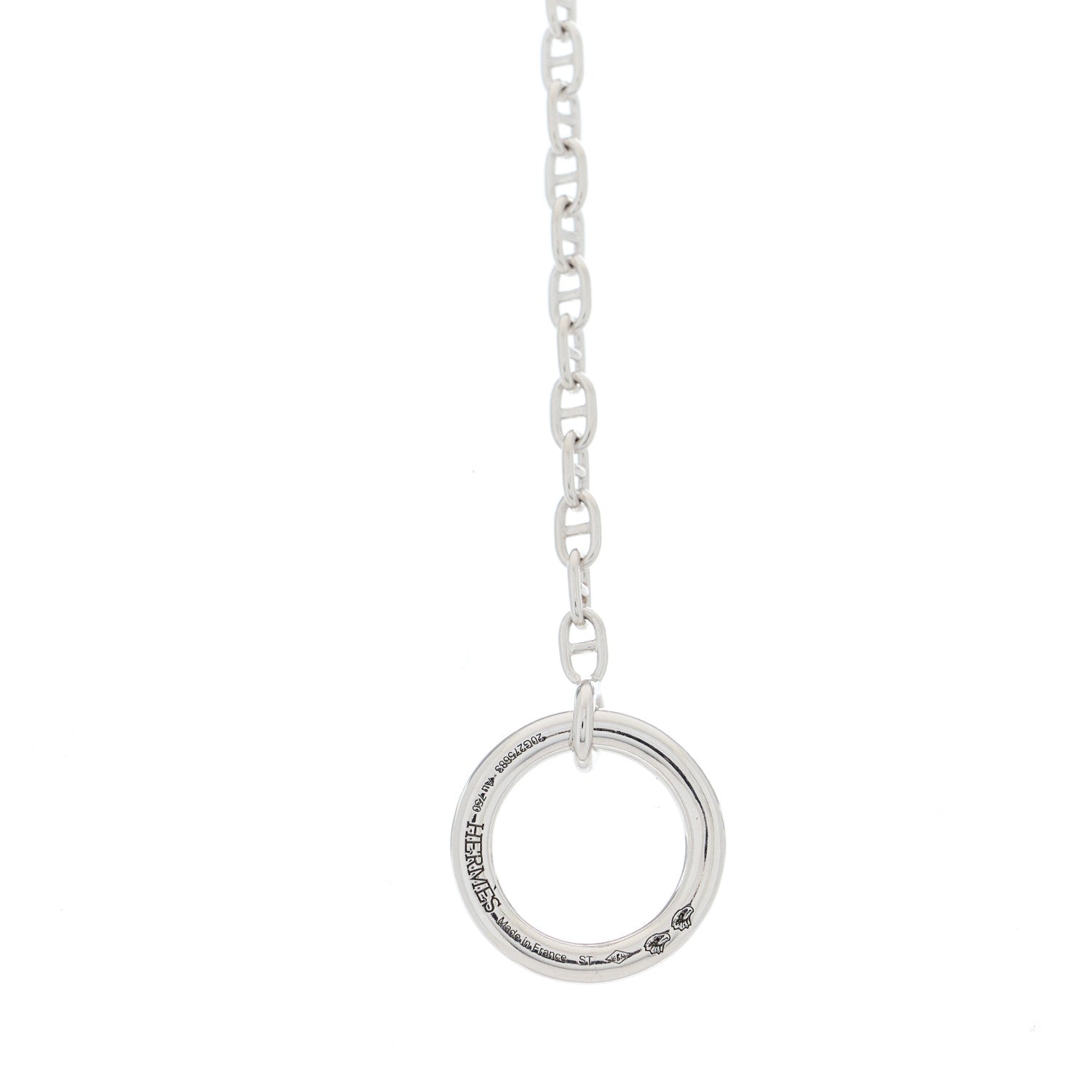 Hermes 18K White Gold Diamond New Farandole Pendant Necklace ST 4 of 5