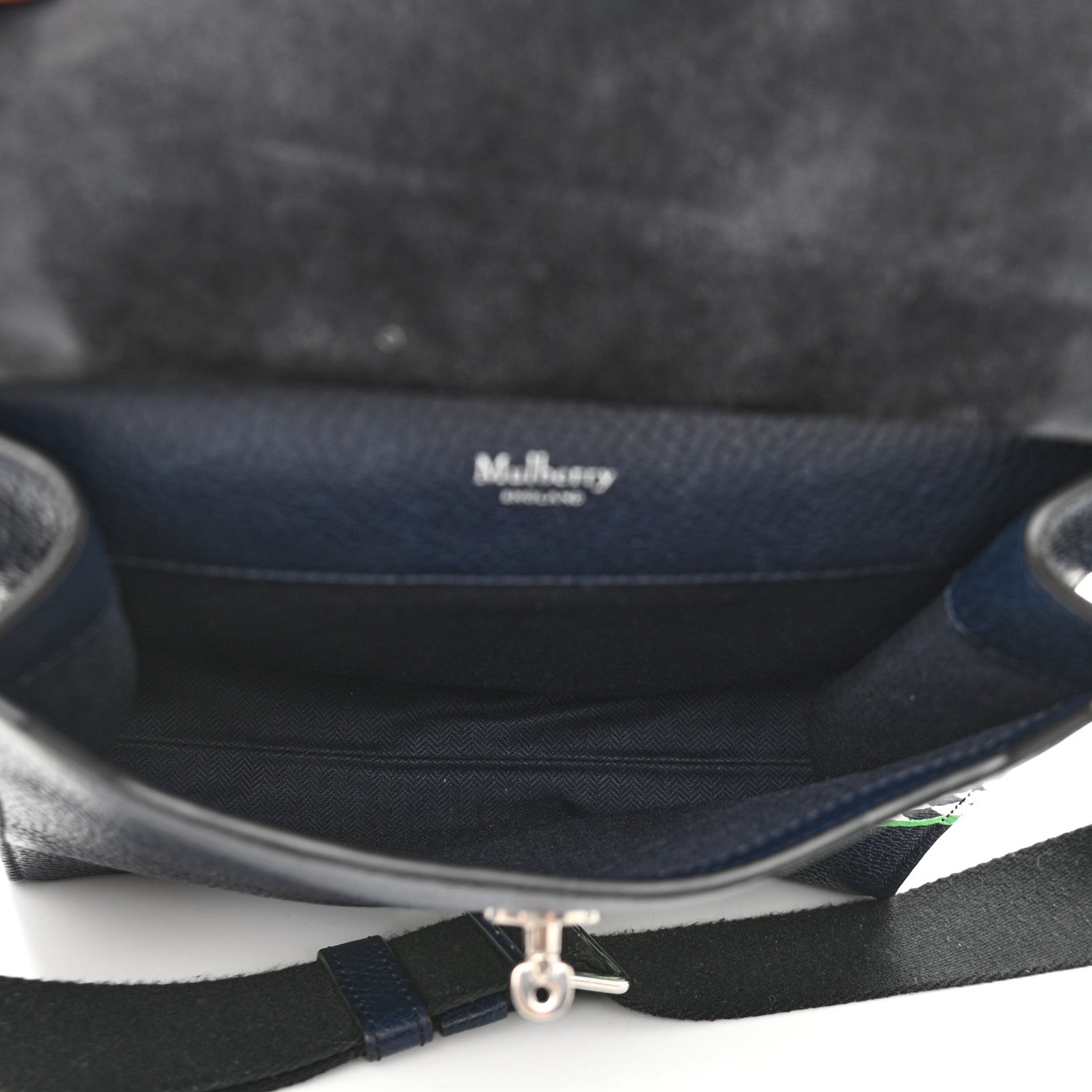 Mulberry Natural Grain Calfskin Racing Stripe Antony Messenger Crossbody Midnight Blue 9 of 9