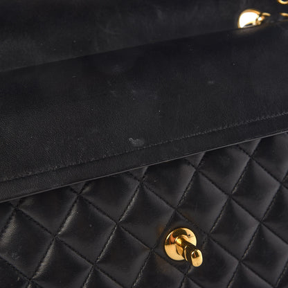 Chanel Lambskin Quilted Medium Double Flap Black 11 of 13
