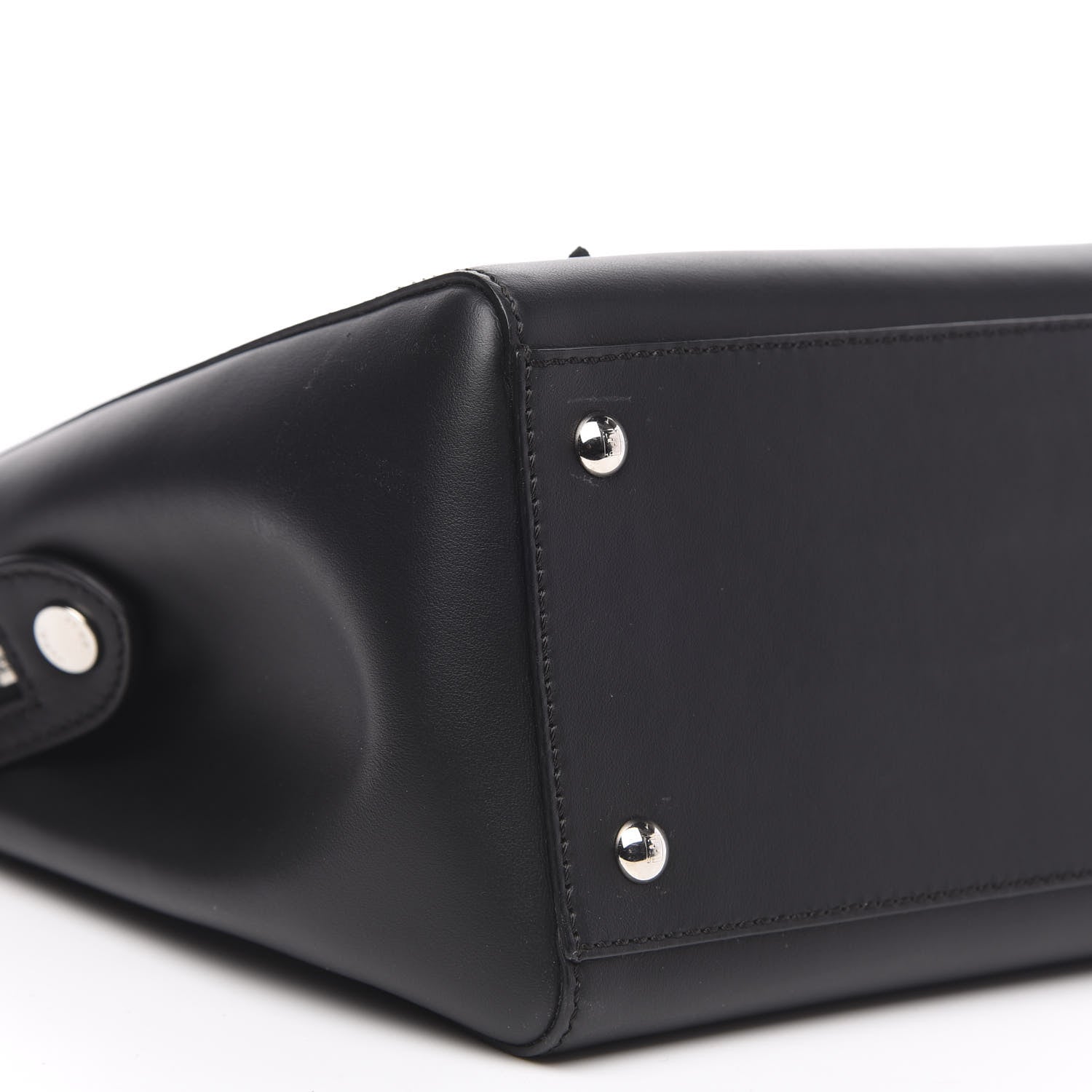 Fendi Calfskin Flowerland Dotcom Satchel Black 7 of 10