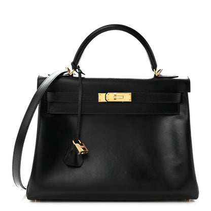 Hermes Box Kelly Retourne 32  Black 1 of 10