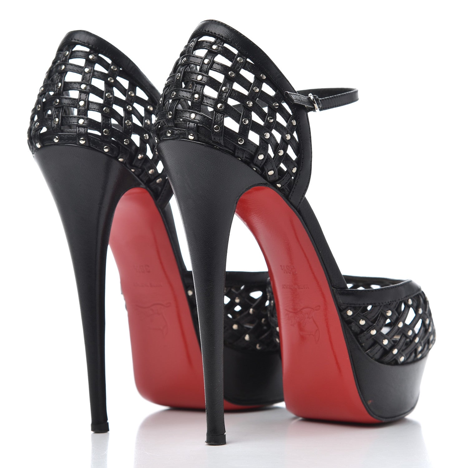 Christian Louboutin Kid Mrs 150 Pumps 38.5 Black 4 of 16