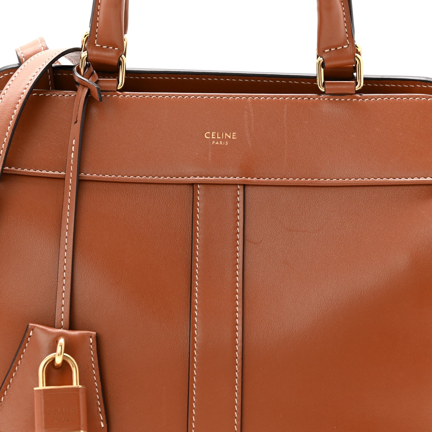 Calfskin Small Cabas De France Tan