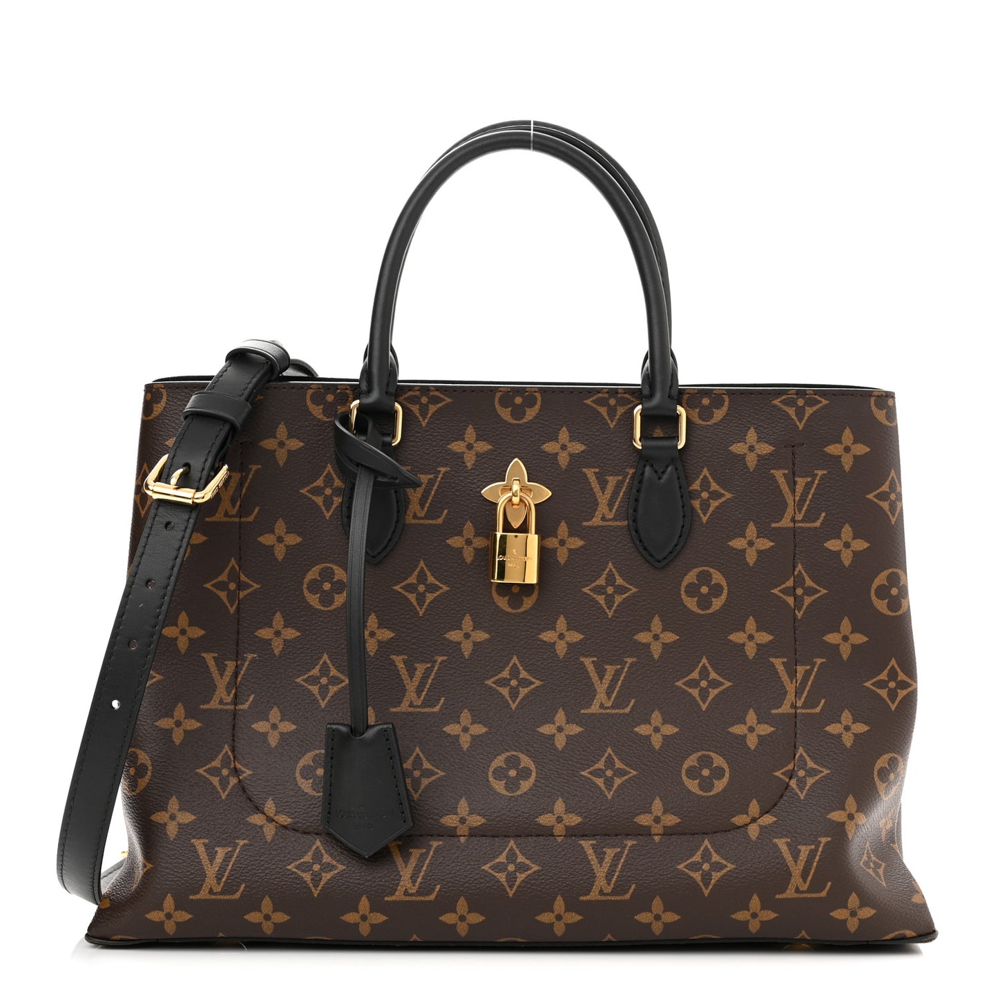 Monogram Flower Tote Black