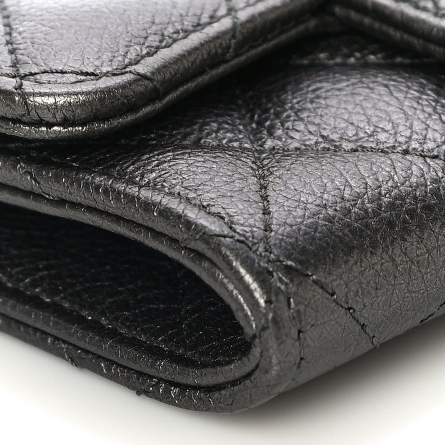Chanel Metallic Calfskin Quilted Reissue Flap Card Holder Grey 10 of 12