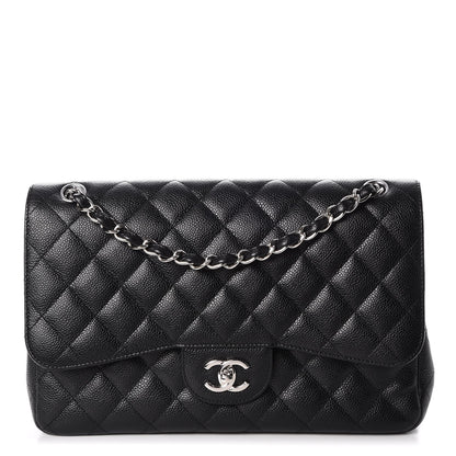Chanel Caviar Quilted Jumbo Double Flap Black 1 of 8