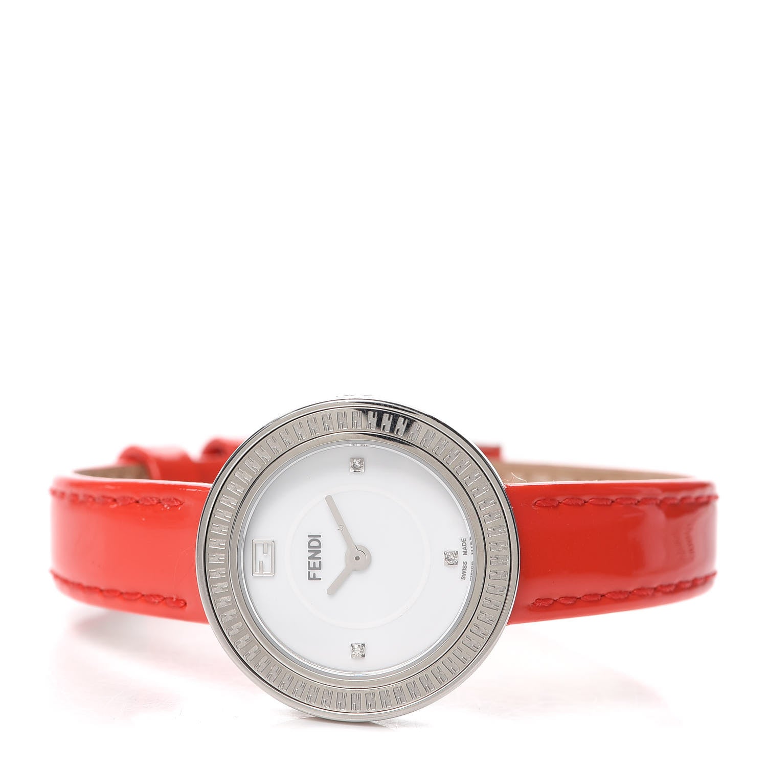 Fendi Stainless Steel Calfskin 28mm My Way Quartz Watch Red 2 of 7