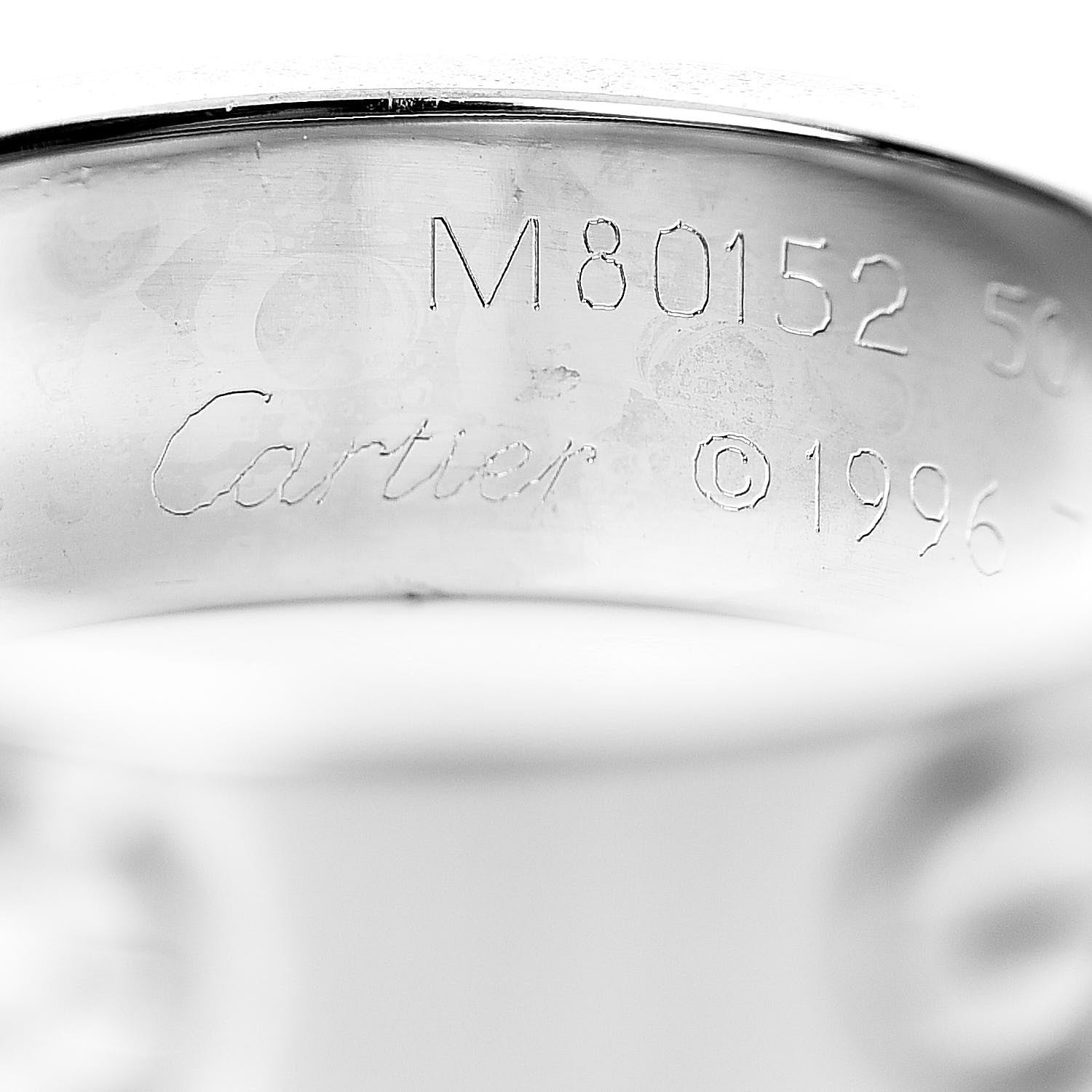 Cartier 18K White Gold 5.5mm LOVE Ring 50 5.25 4 of 4