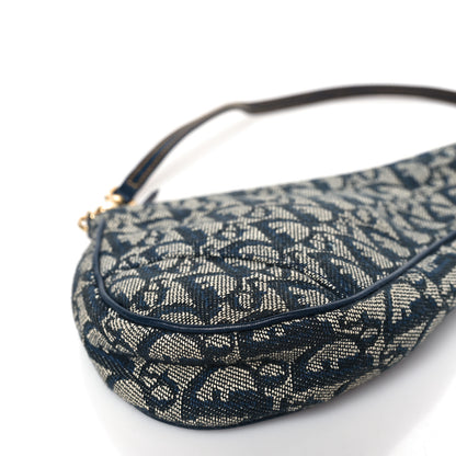 Christian Dior Monogram Mini Saddle Pochette Navy 8 of 8