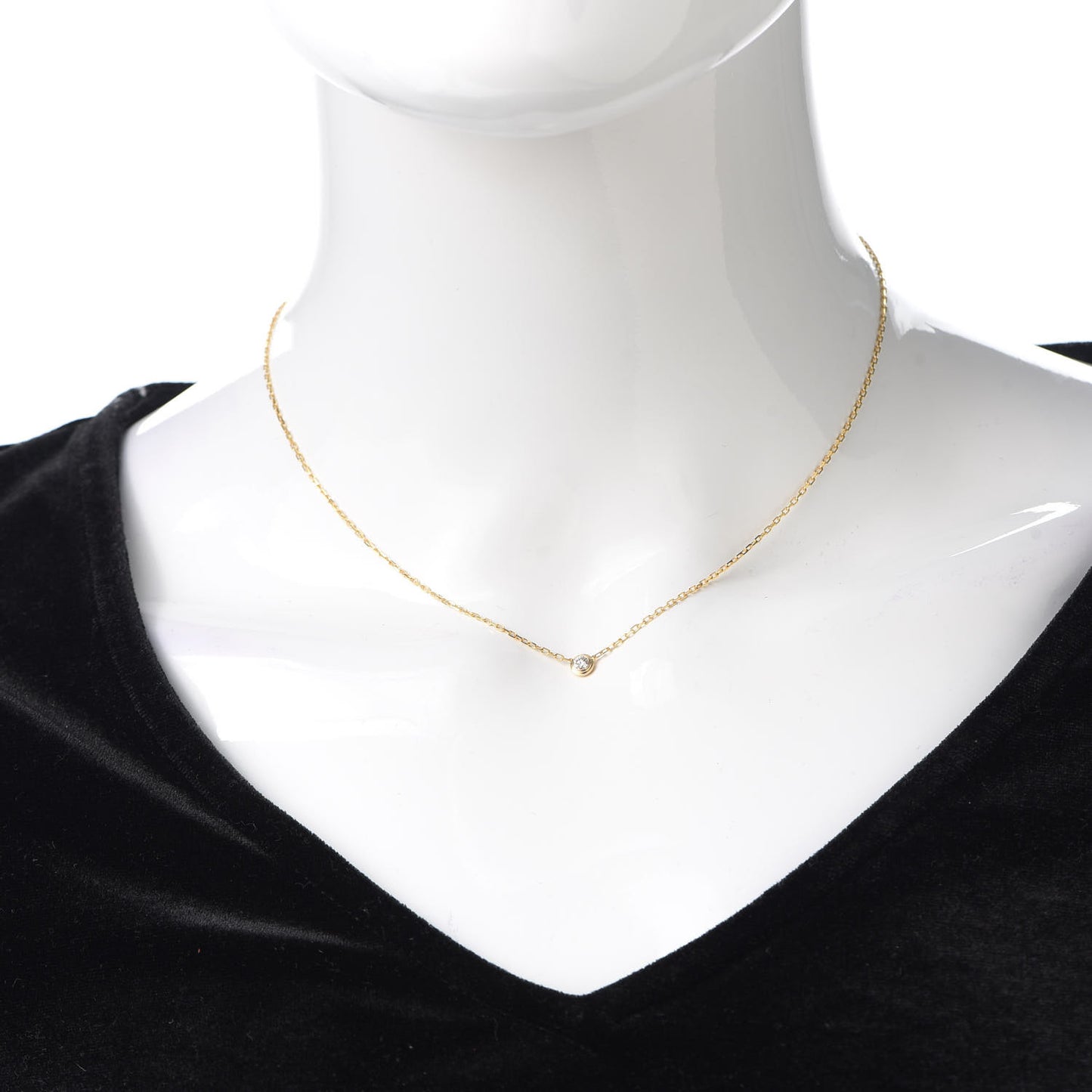 18K Yellow Gold Diamond SM D'Amour Pendant Necklace