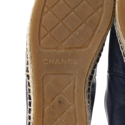 Chanel Lambskin CC Espadrilles 42 Navy Fuchsia Black 6 of 9