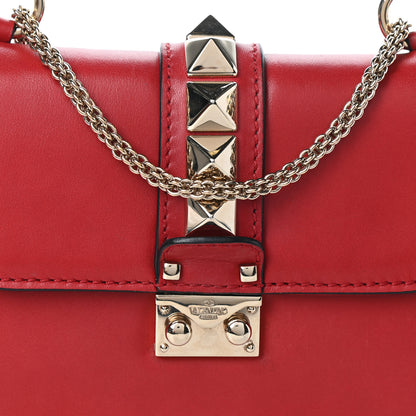 Valentino Garavani Vitello Small Glam Lock Rockstud Flap Red 8 of 10