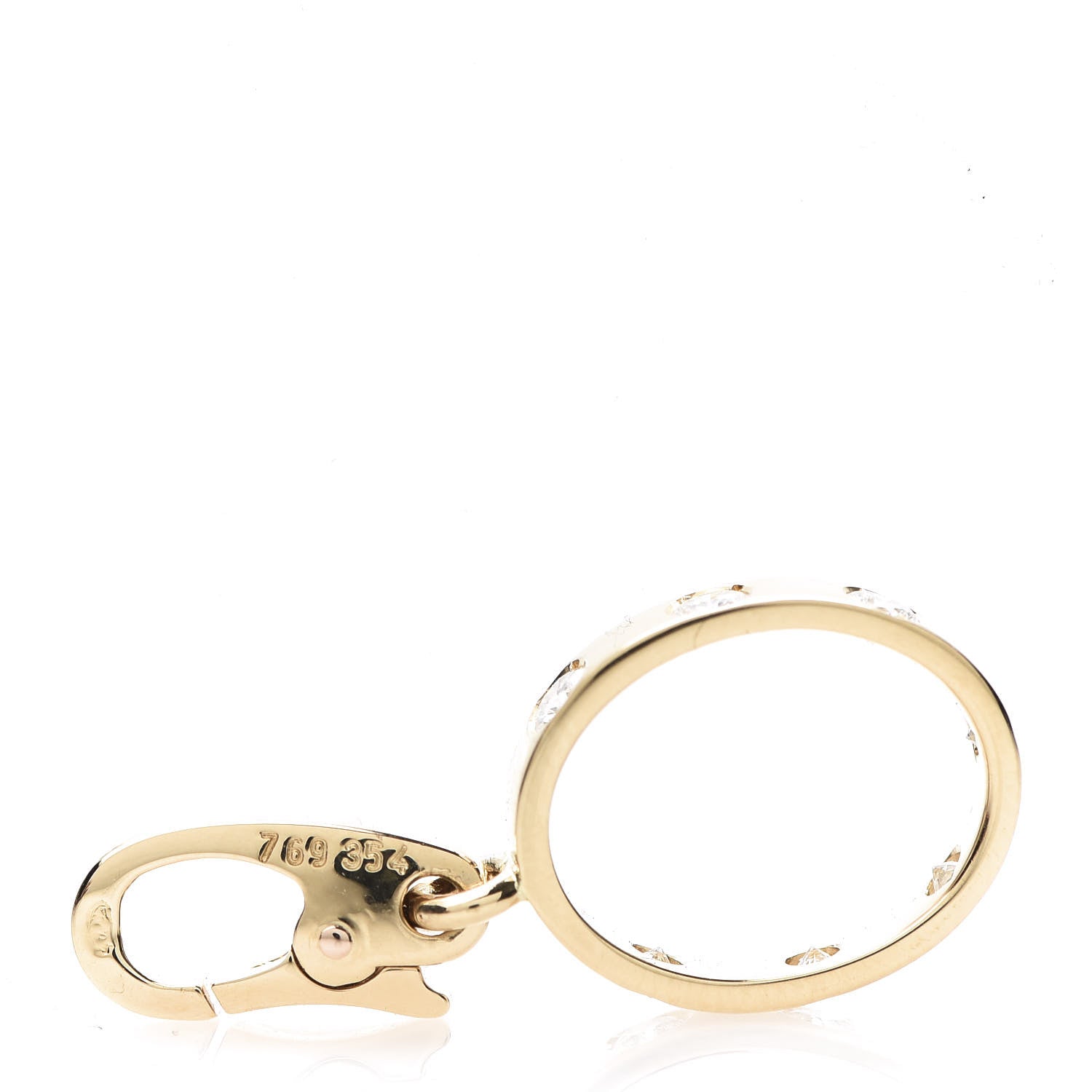 Cartier 18K Yellow Gold Diamond LOVE Ring Charm 4 of 5