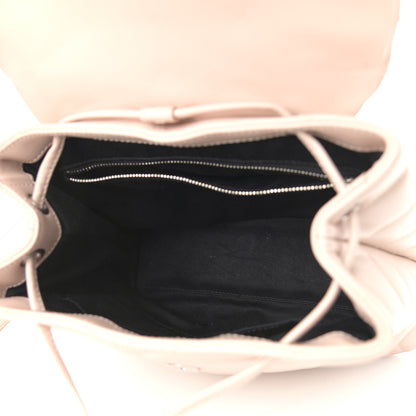 Saint Laurent Calfskin Y Quilted Monogram Small Loulou Backpack Dark Beige 5 of 9