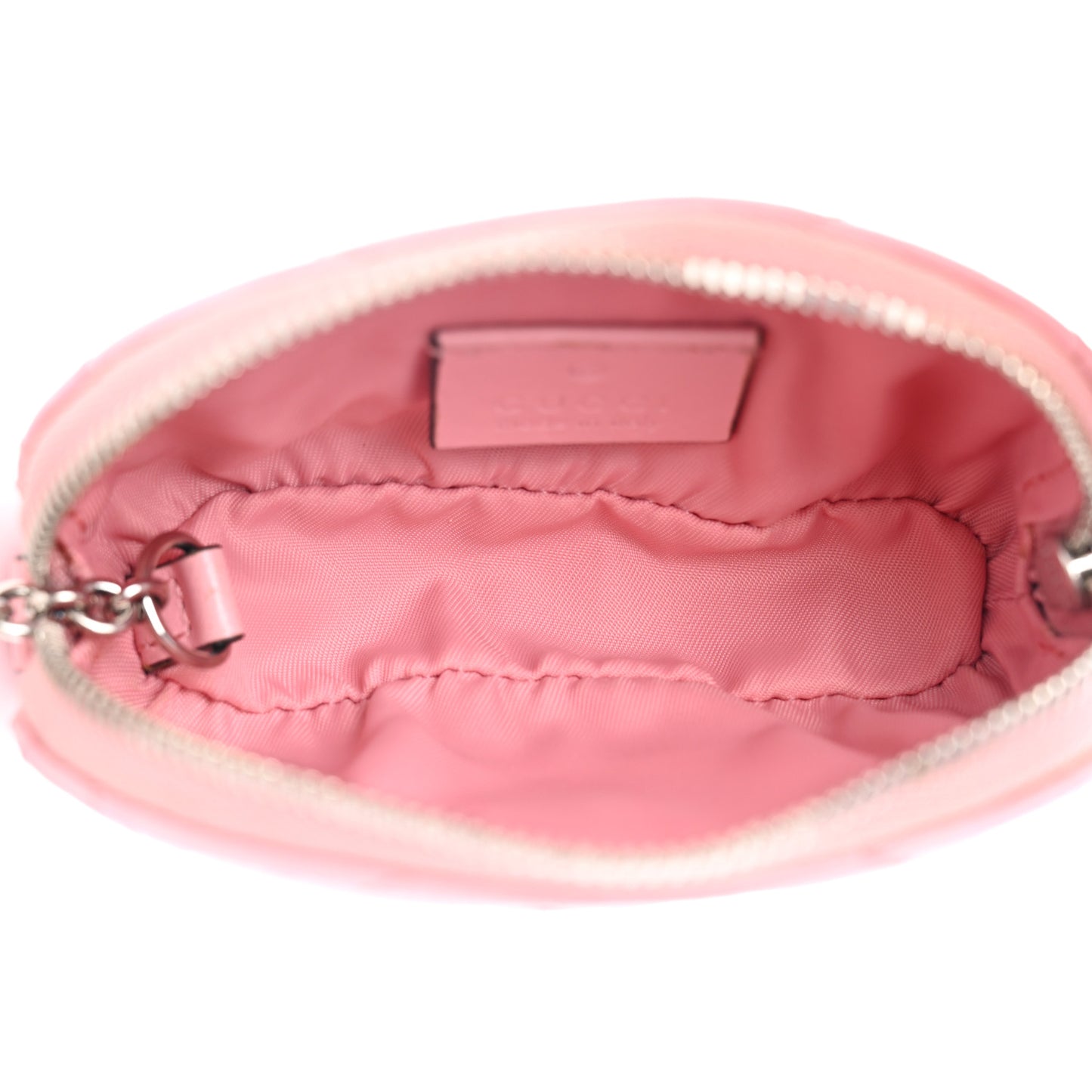 Calfskin Matelasse GG Marmont Key Pouch Wild Rose