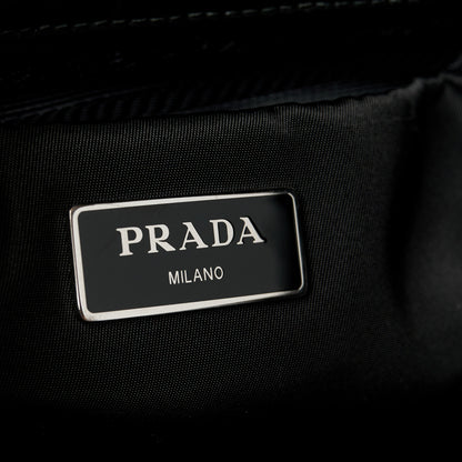 Prada Re-Nylon Nappa Triangle Quilted Padded Small Double Handled Zip Tote Black 6 of 11