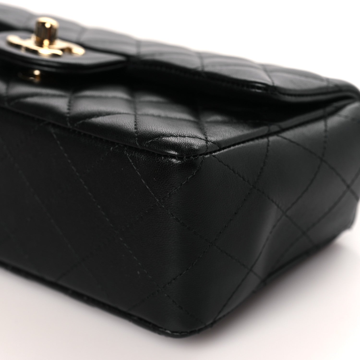 Chanel Lambskin Quilted Mini Rectangular Flap Black 9 of 9