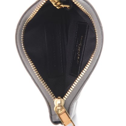 Saint Laurent Calfskin Matelasse Monogram Key Pouch Fog 5 of 8