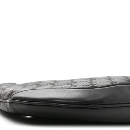 Gucci GG Calfskin Embossed B Medium Shoulder Bag Arabella Black 9 of 10