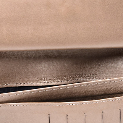 Fendi Metallic Nappa Logo Embossed Long Wallet On Chain Gold 8 of 12